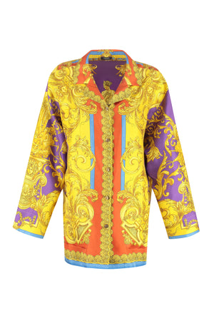 Printed silk shirt-0